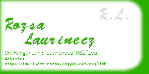 rozsa laurinecz business card